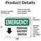 Signmission Electrical Propane Shutoff Switch With Symbol Emergency Sign, Vinyl Decal, 10in W x 7in L, 2PK OS-2PACK-EM-D-710-L-10291 - alternate 2